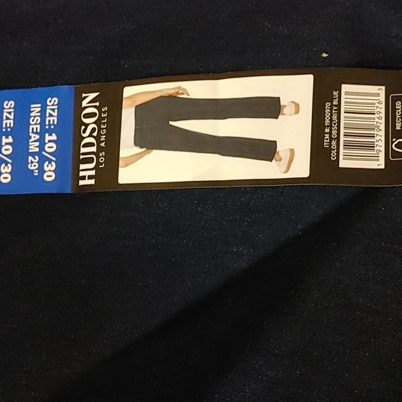 NWT Hudson Women's Midrise Straight Leg Jean Blue - Picture 7 of 7